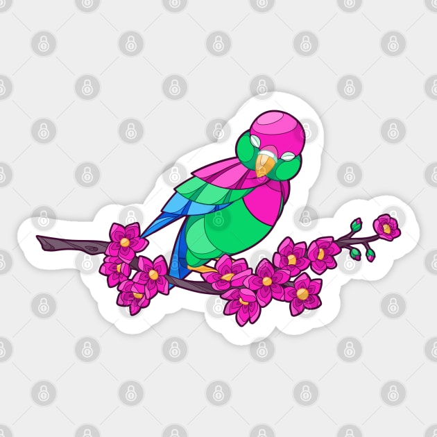 Pride Birds - Polysexual Sticker by wanderingkotka